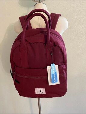 New Jordan Womens Mens Kids Maroon Backpack with Top Handles